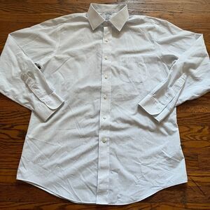 Brooks Brothers Dress Shirt Mens 16-34 White Check Regent Non-Iron Supima Cotton